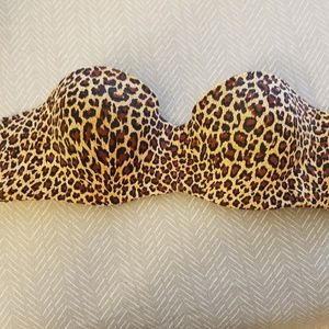 Leopard print Strapless push up bra